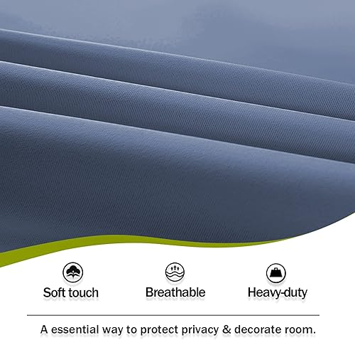 Vista 119 de PONY DANCE Cortinas de ventana con luz lateral, cortina con aislamiento térmico de privacidad con alzapaños para vidrio/delantera/corredera/puerta