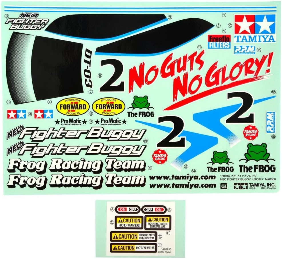 Tamiya 319495811 – Accessories: DT03 Sticker Neo Fighter Buggy
