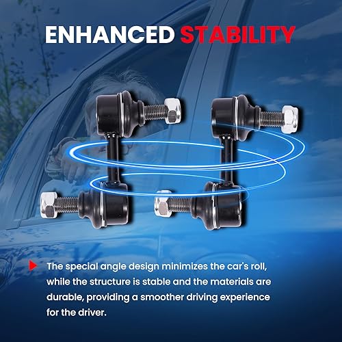 Miniatura 5 de MOCA - 2 eslabones de barra estabilizadora delantera para Subaru Forester y 04-14 Impreza WRX STI & 08-14 Impreza WRX & 02-07 Impreza WRX Sedan &