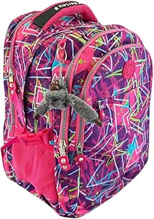 Back Bag - Kiplin -School & College Bag - 18'' Size 46x34x18cm (Multicolor Pink)