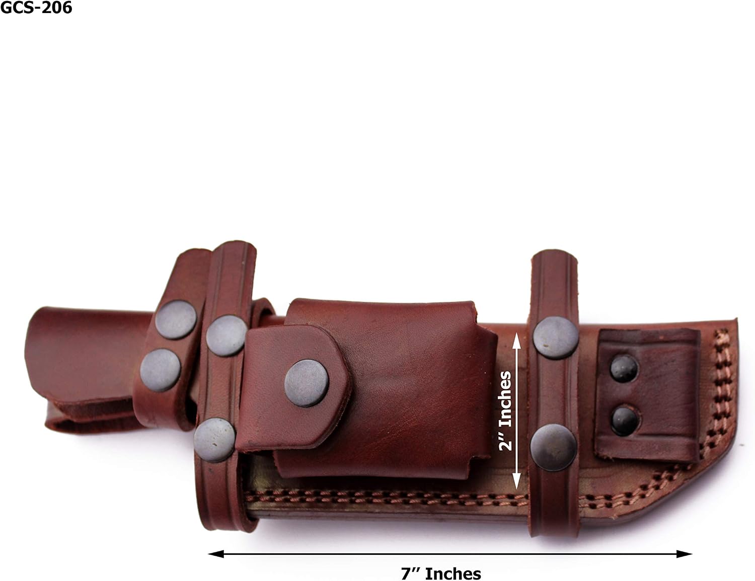 GCS Custom Handcrafted Bushcraft Dual-Carry Options Hunting Knife with Right Hand Cross Draw and Left Hand Scout Carry Sheath GCS 206