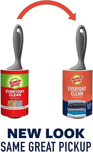 Vista 2 de Scotch-Brite Lint Roller, Works Great On Pet Hair, 2 Rollers, 56 Sheets Per Roller, 112 Sheets Total