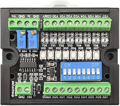 MCU PLC Simulation Debug Board 0-10V 4-20MA Output ADC DAC Tester NPN PNP DI-DO Module for Arduino ESP32 Raspberry pi Microbit with Rail Box