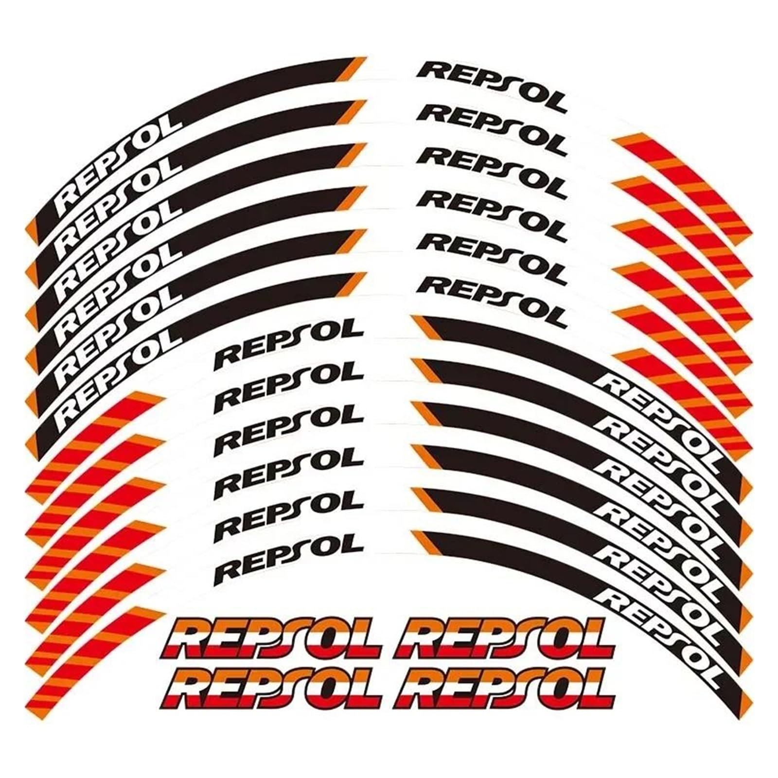 for REPSOL HRC CBRRR CBR250RR CBR400RR CBR600RR CBR1000RR Motorcycle Parts Contour Wheel Decoration Decal Sticker