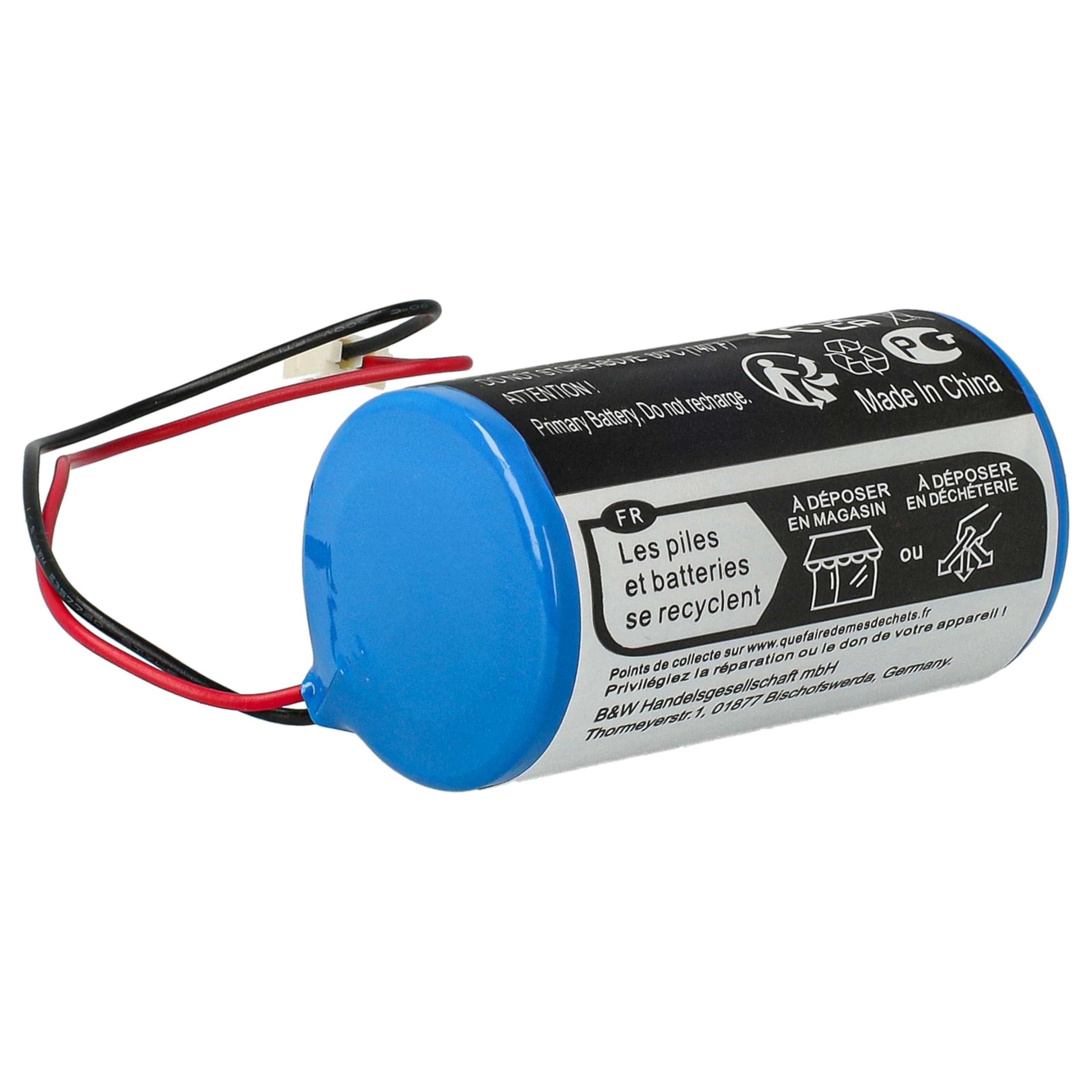 vhbw 2 x bateria zamienna do Visonic 0-9912-K, ER34615M, ER34615M/W200, 88030498 do instalacji alarmowej, systemu alarmowego (14500 mAh, 3,6 V, Li-SOCl2)