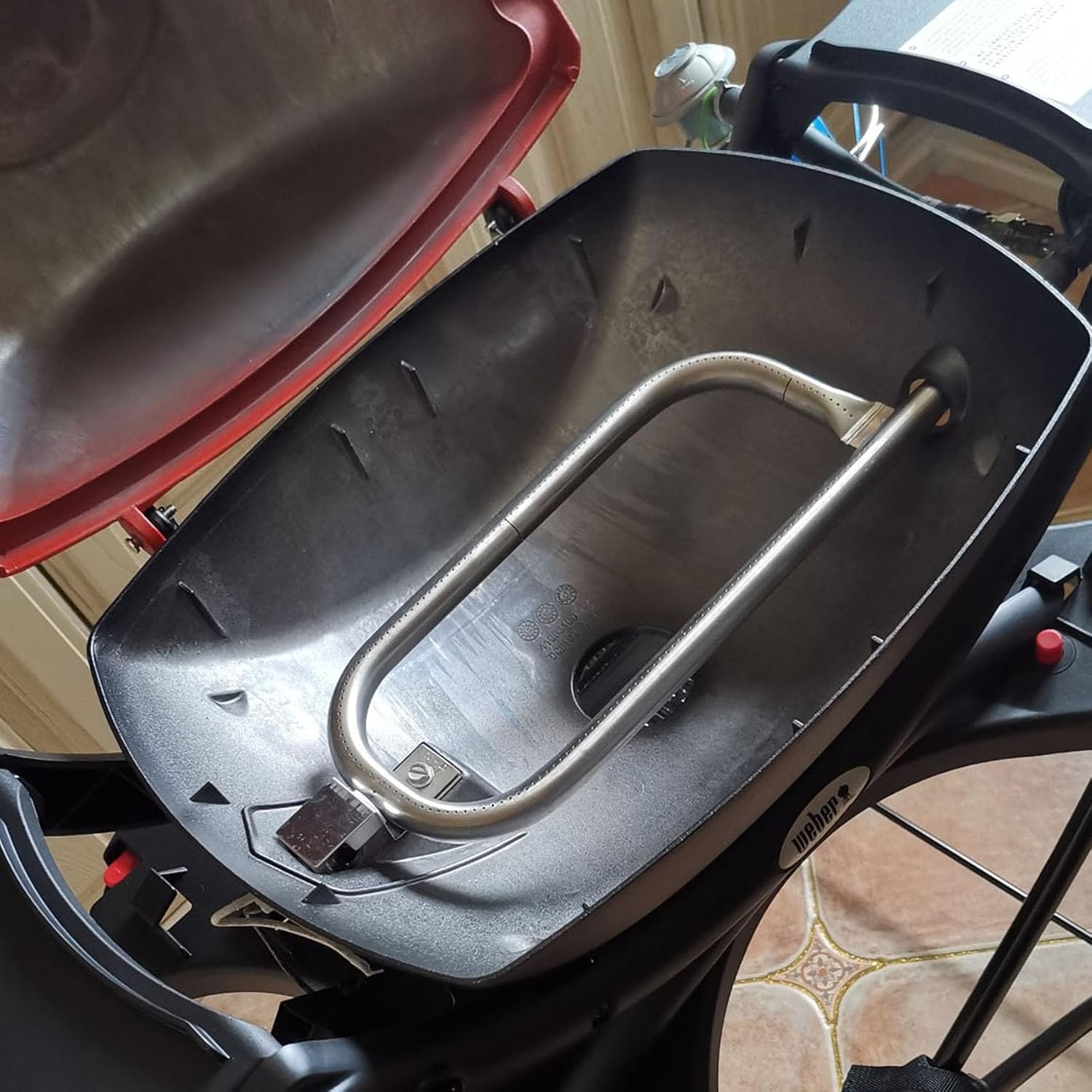 64866 Grill Valve & Regulator and 60040 Grill Burner Tube Kits Replacement Parts for Weber Q1000 Q1200 Series, Grill Parts for Weber 51080001 50060001 51040001 51010001 50060301 51190001 Gas Grills