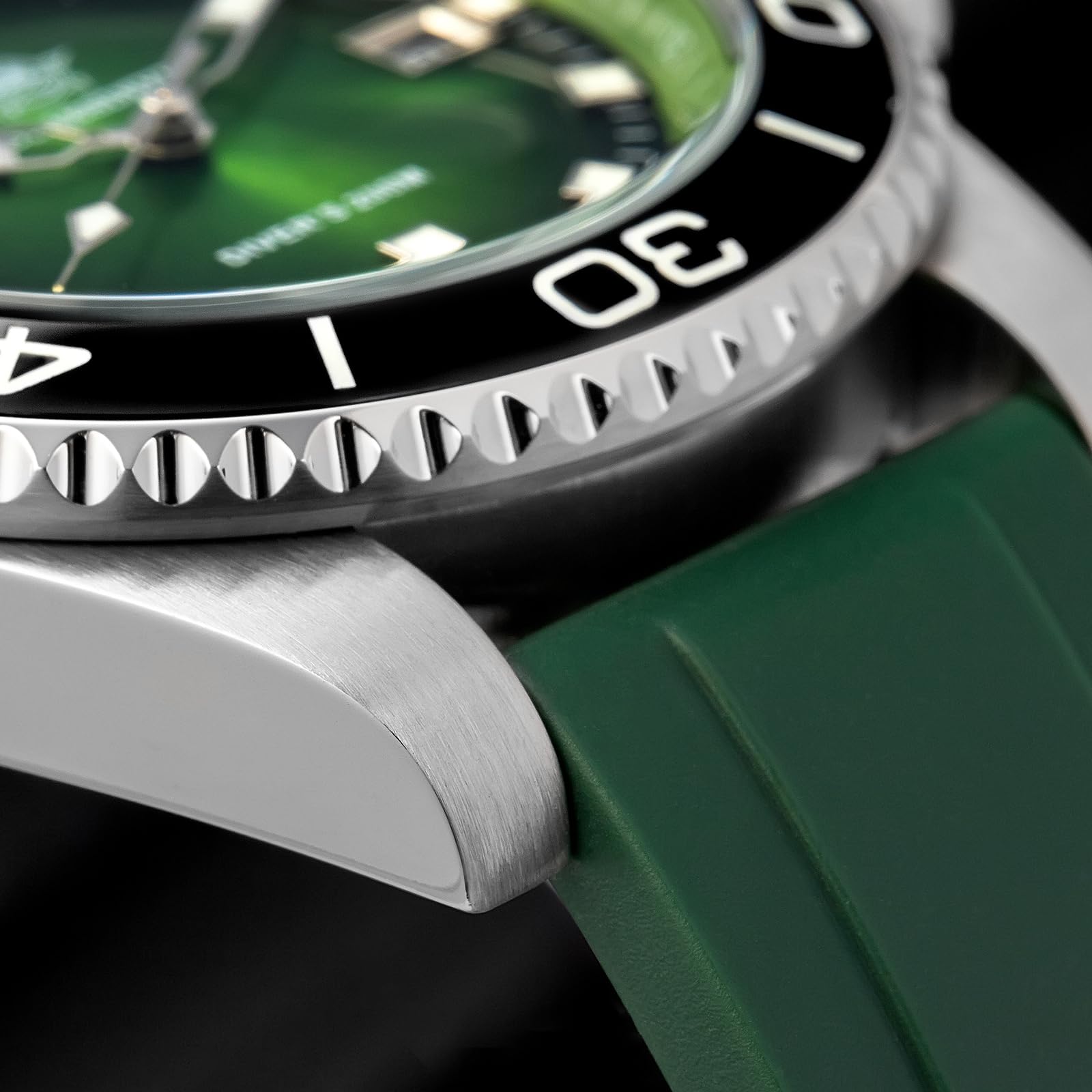 ADDIESDIVE Reloj de Buceo 200m Cuarzo Hombres BGW9 Bisel Cerámico Luminoso Reloj Analógico Hombres con Correa de Caucho AD2089