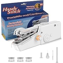 Handheld Sewing Machine, Mini Sewing Machine with Sewing Accessories, Electric Sewing Machine, Stitch Tool for Fabric Quick Repairing for DIY, Clothes, Denim, Curtains, Leather