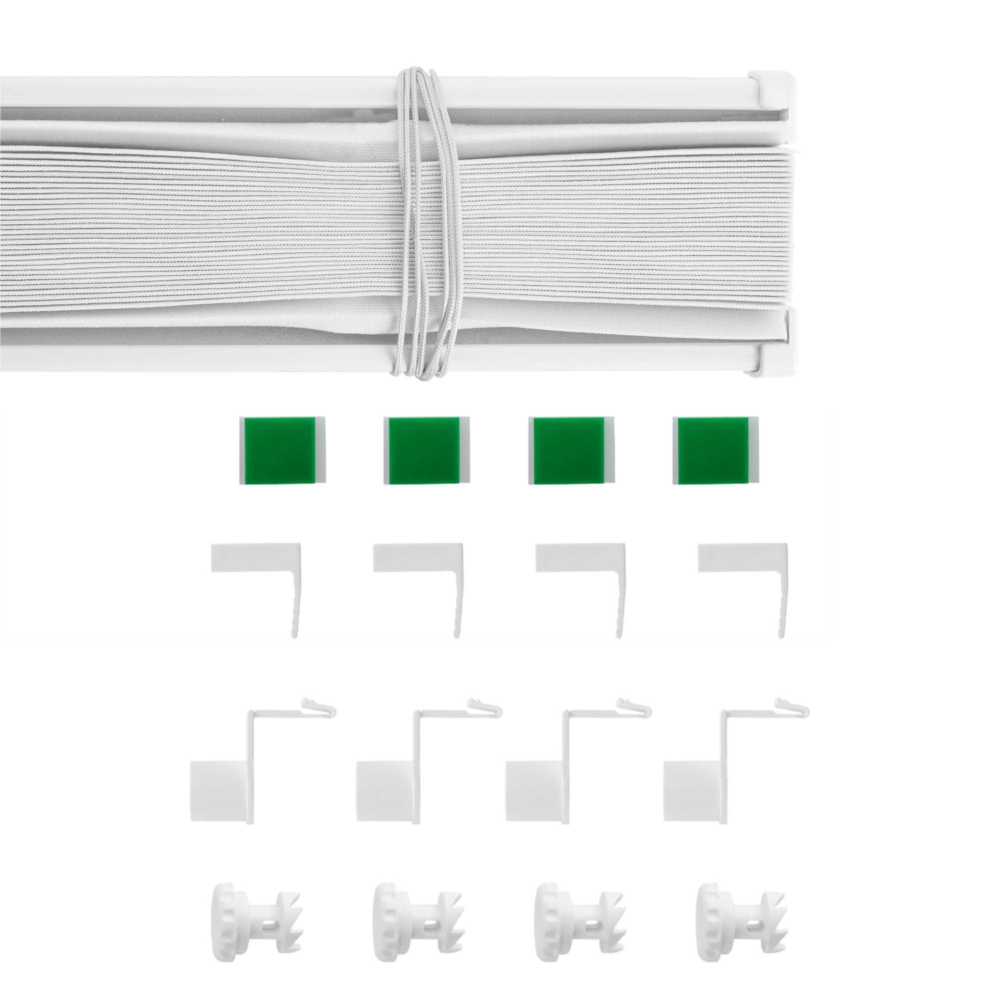 Tenda plissettata senza forare - 50 x 230 cm - Bianco - per interni, per finestre, fissaggio a morsetto (Klemmfix)