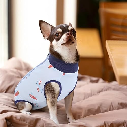 Miniatura 102 de SAWMONG Traje de recuperación para perros, traje de recuperación para perros después de la cirugía, traje quirúrgico de esterilización para perros