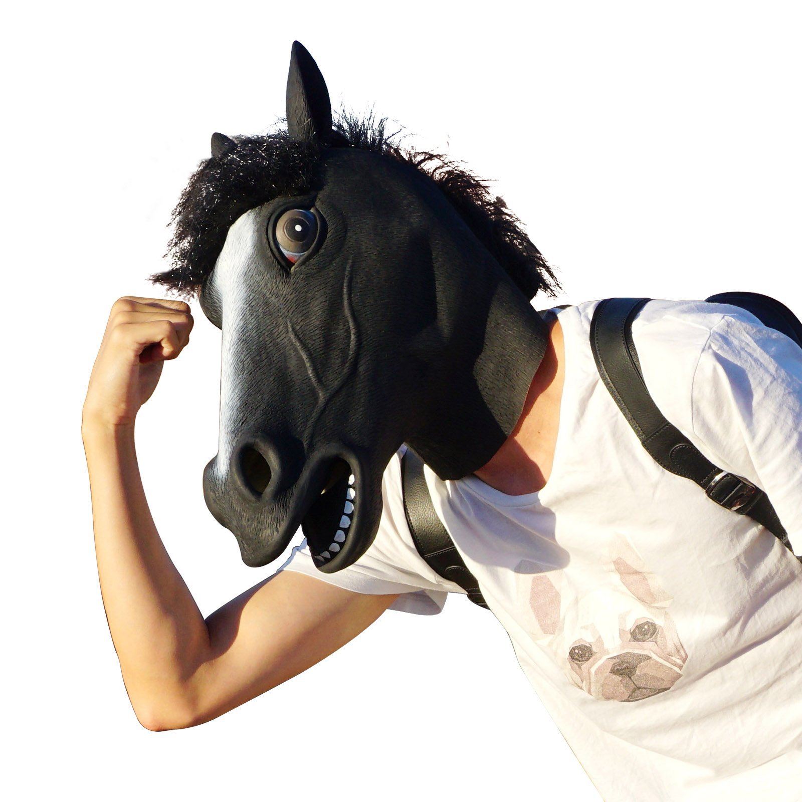 Masque de cheval en latex pour adultes et hommes