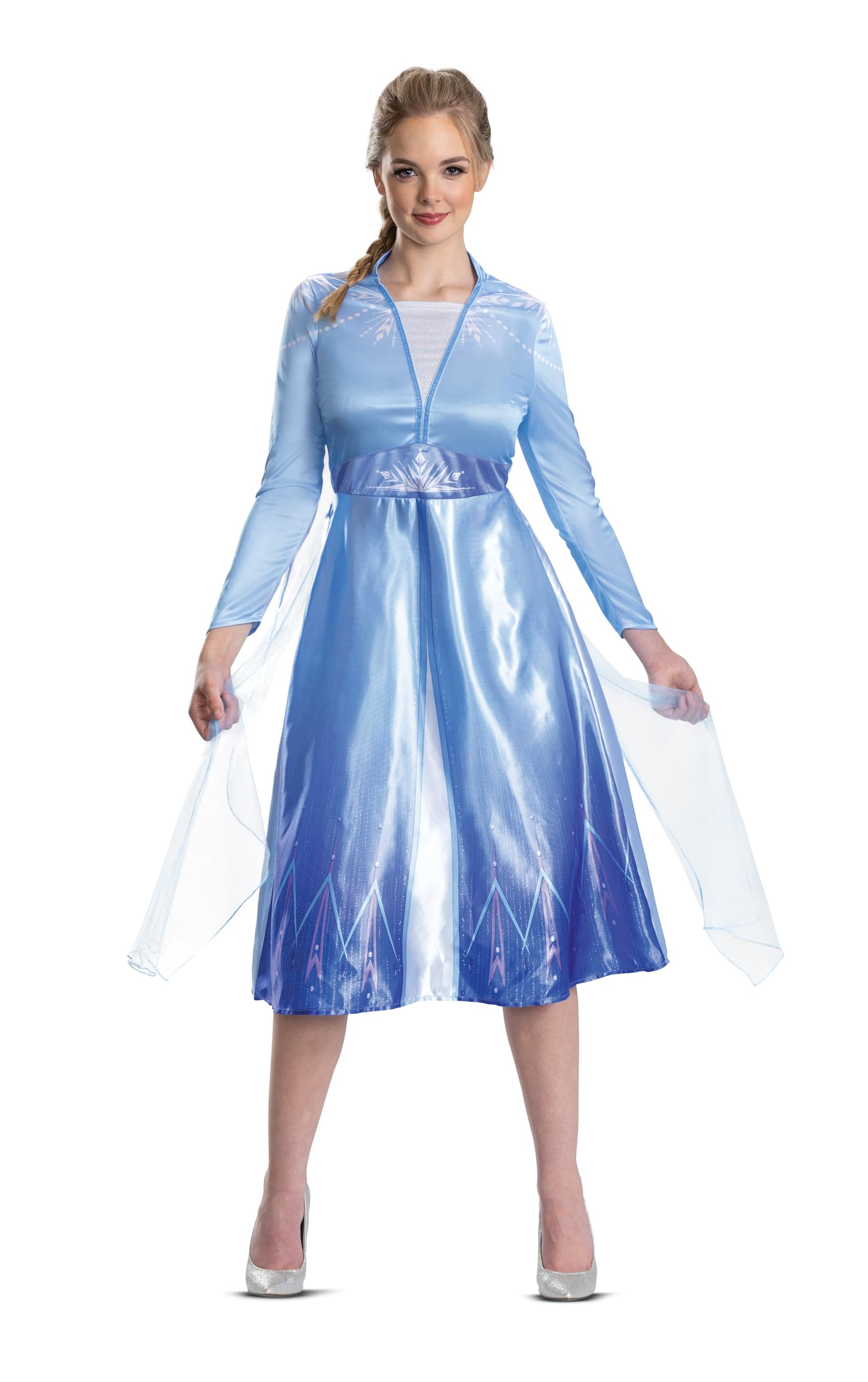 Disguise 158419N-EU Elsa Basic Plus - Disfraz de Frozen para adulto (UE), para mujer, multicolor, talla S