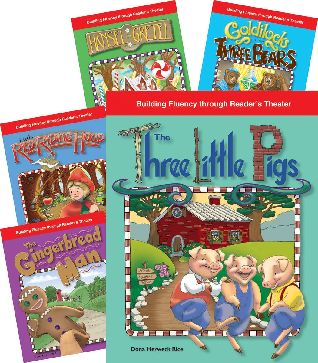 Teacher Created Materials - Reader's Theater: Fairy Tales - 5 Book Set - Grades K-1 - Guided Reading Level A - I
