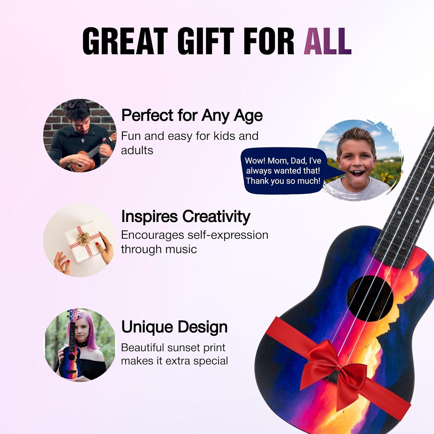 Flight Elise Ecklund Sunset Soprano 4-String Ukulele (TUS EE)
