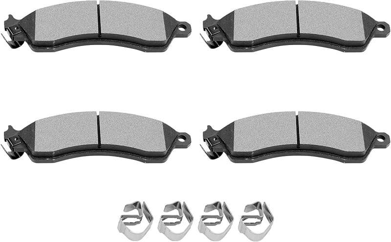 Pastilhas de freio dianteiras semimetálicas SCITOO D412 para Chevrolet Camaro, Corvette, Ford Mustang e Pontiac Firebird – 4 unidades