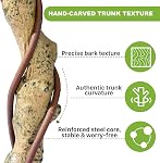 5ft Ficus Artificial Trees Realistic Look Faux Tree Lush Large Leaves Fake Tree Plant Handcrafted Arbre Artificielle Interieur Floor Plant for Indoor Home Living Room Office Garden Porch Decor (5ft)