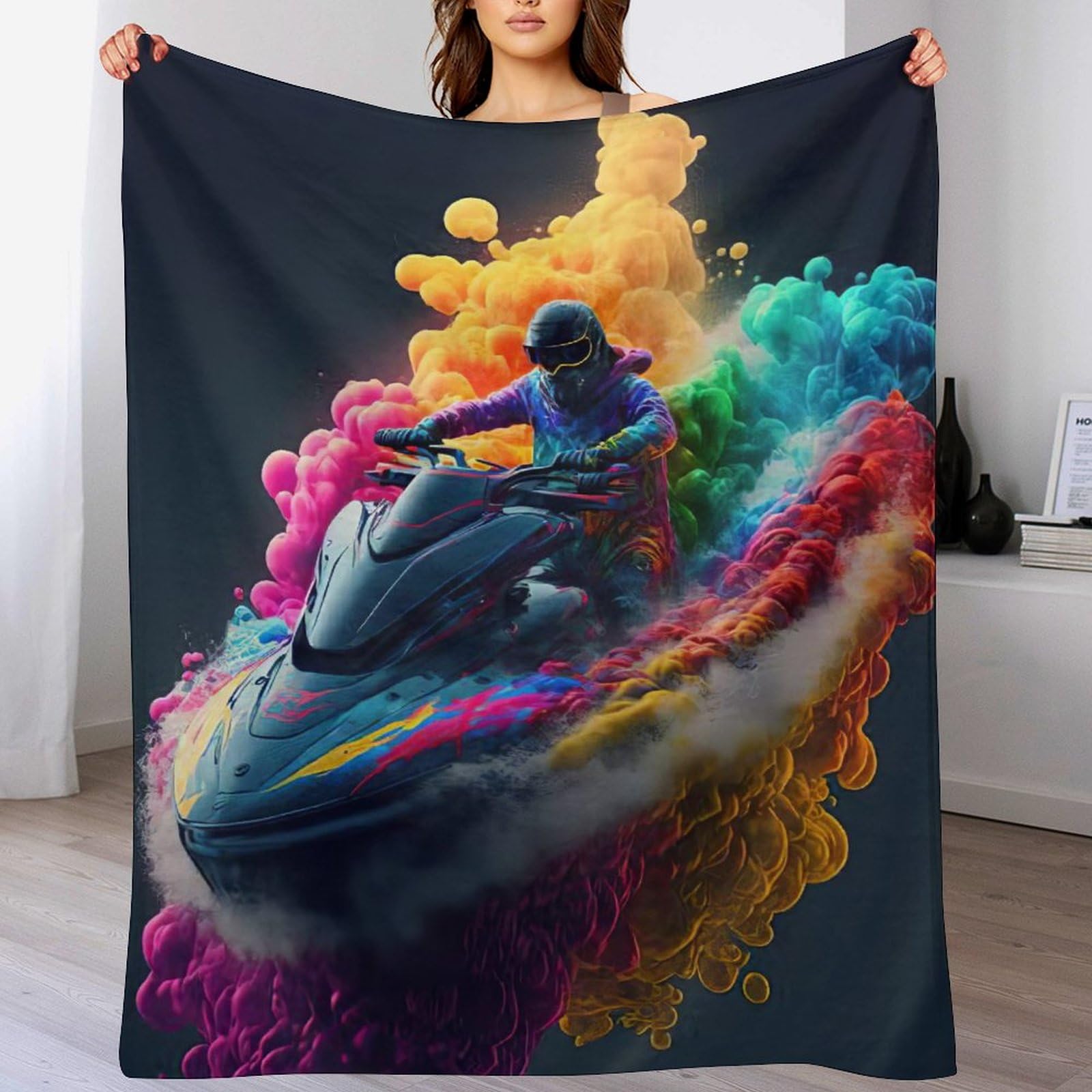 Couverture polaire motor bateau douce et chaude en flannel moelleuse de qualité