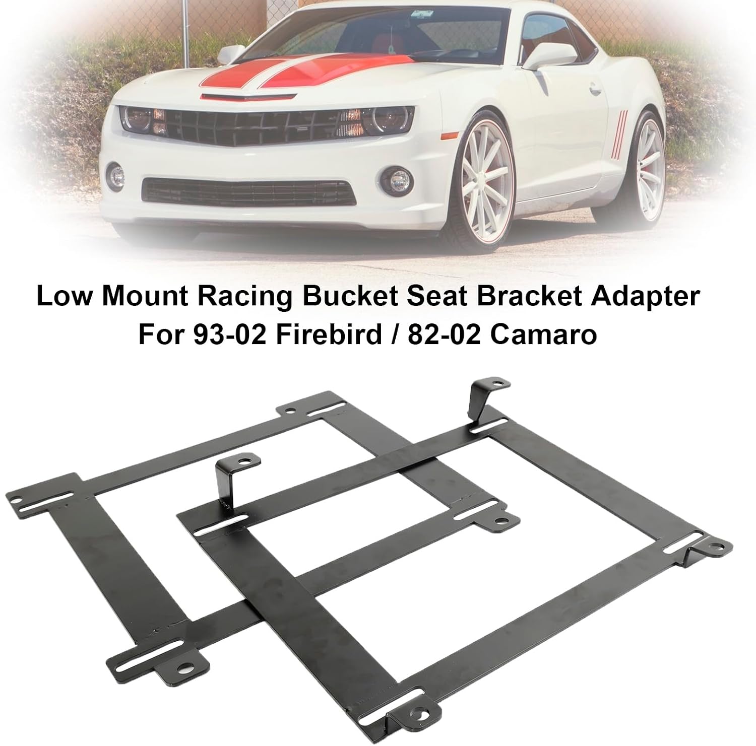 2×Low Mount Racing Bucket Seat Bracket Adapter For Chevy Firebird Camaro 93-2002