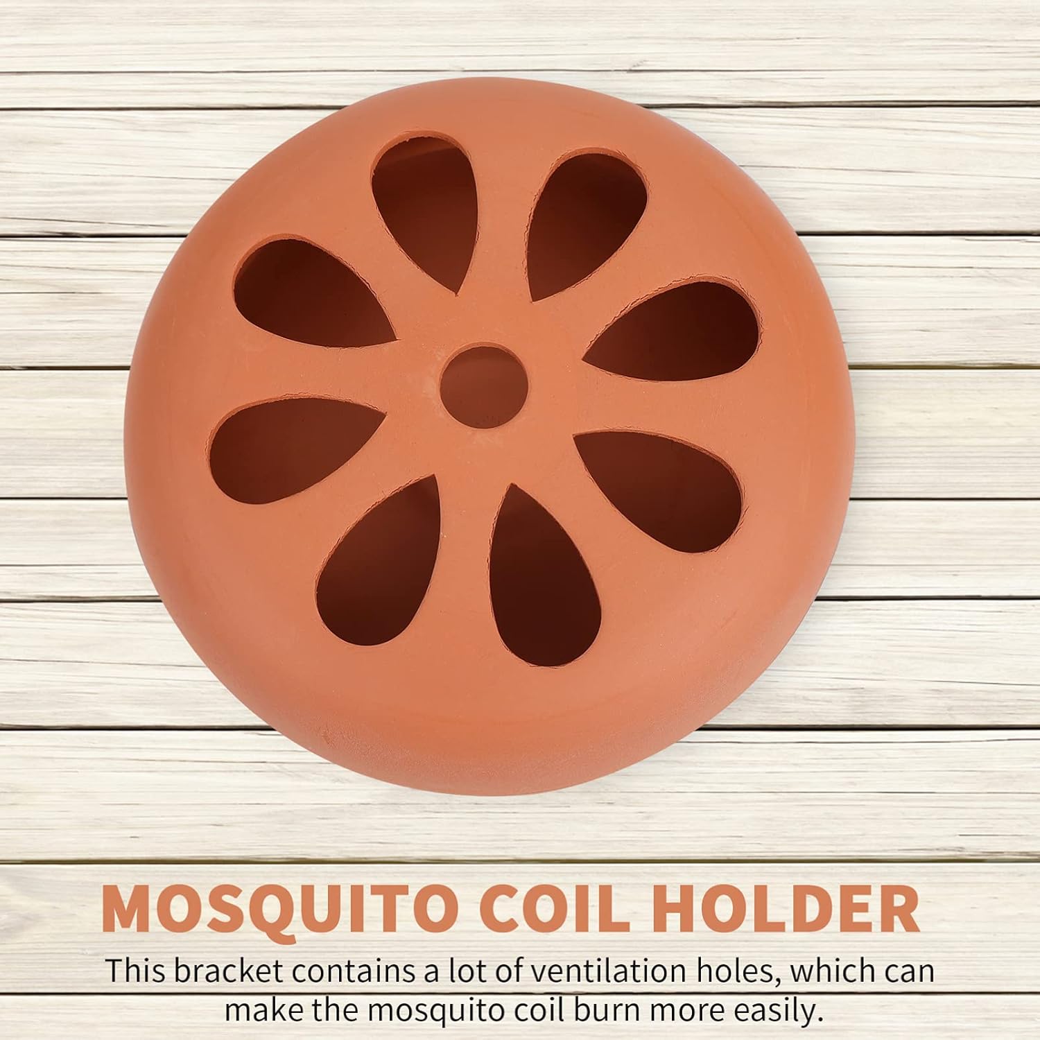 Terracotta Aromatherapy Burner with Vent Holes Portable Incense Holder for Home Patio Poolside Camping Hiking Fishing
