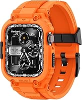Vista 14 de amBand Bands - Funda protectora de pantalla compatible con Apple Watch Ultra 3/2/1 de 1.732 pulgadas, correa resistente M1 Sport Series y película