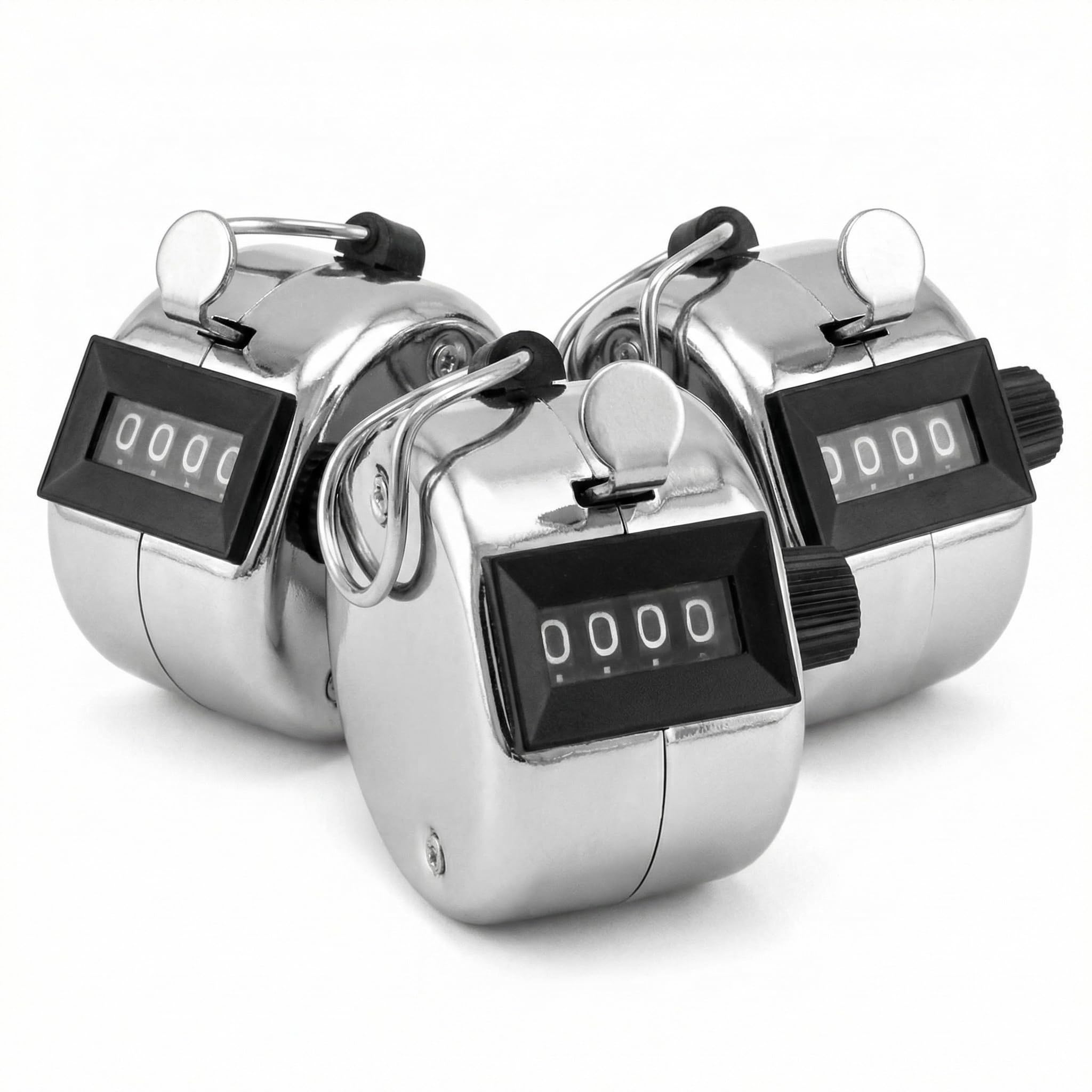 Contador Manual de 4 Dígitos QWORK, Contador Mecánico de Metal para Entrenador