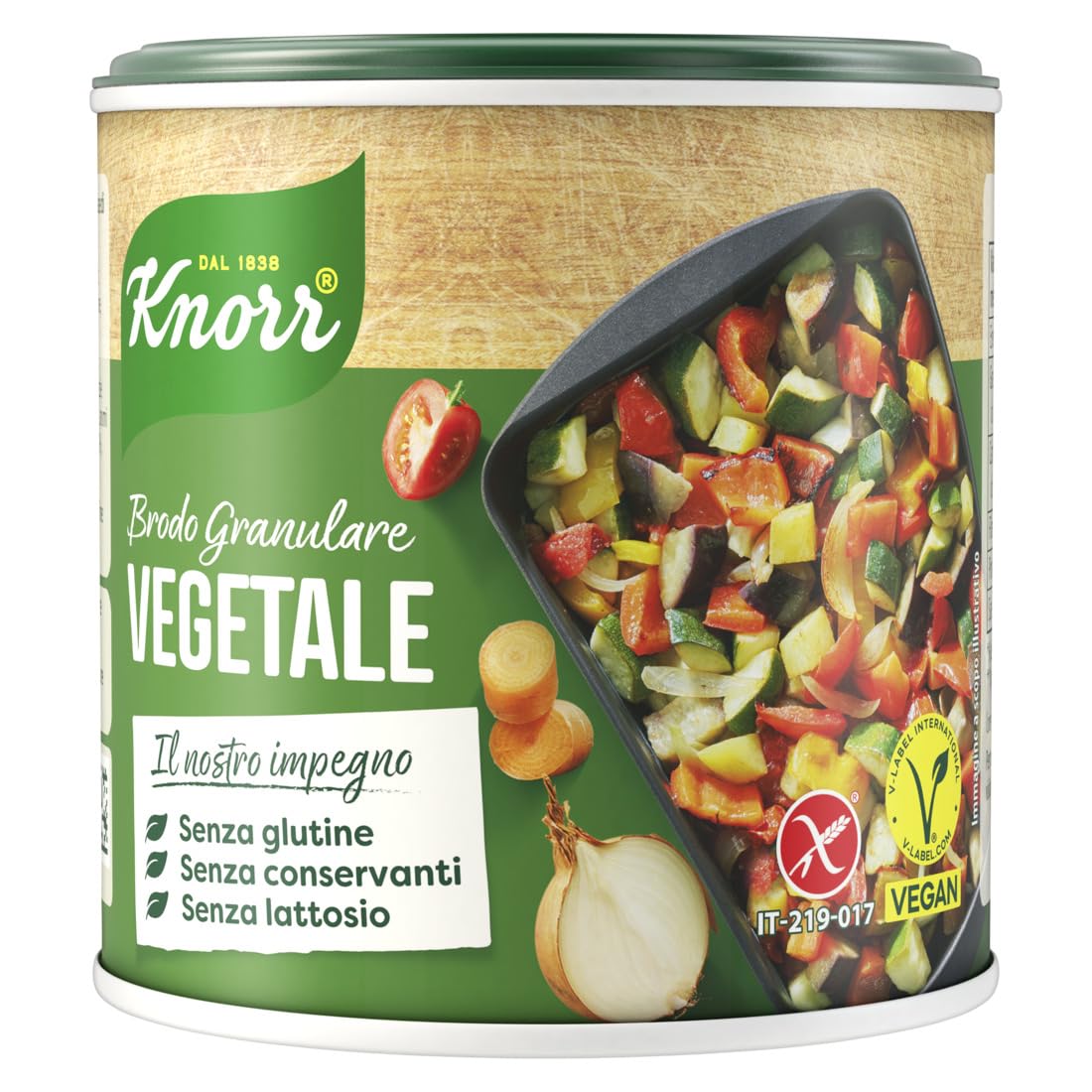 Knorr Brodo Granulare Vegetale, per esaltare ricette di verdure, 150g