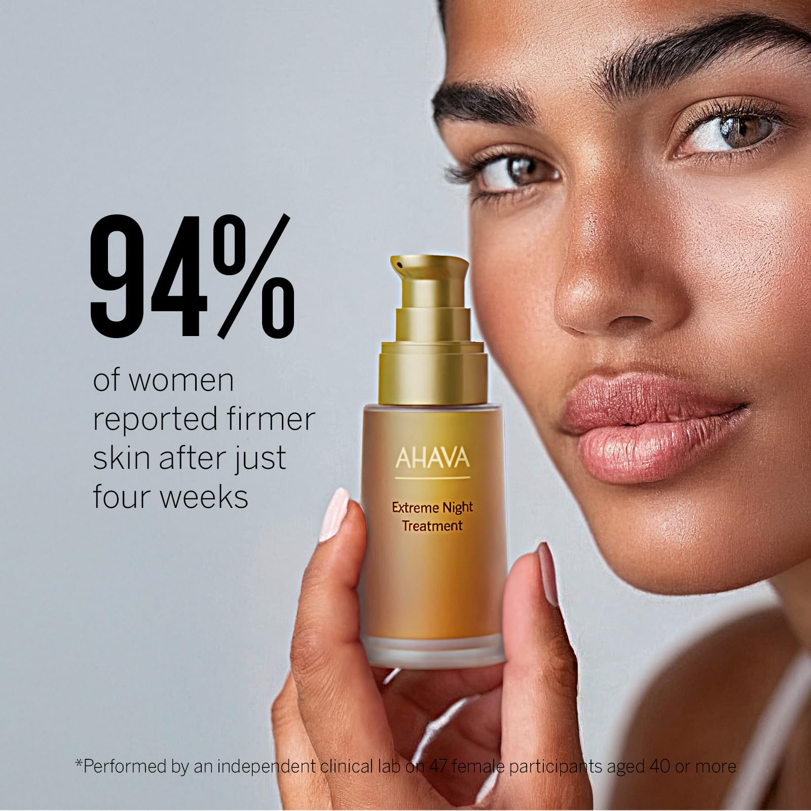 AHAVA Extreme Nachtbehandlung - Hals und Truhe Feuchtigkeitscreme, Glättet Haut, Reduziert Falten, Angereichert mit Extreme Komplex, Totes Meer Osmoter, Peptide und Resveratrol, 1 fl.oz