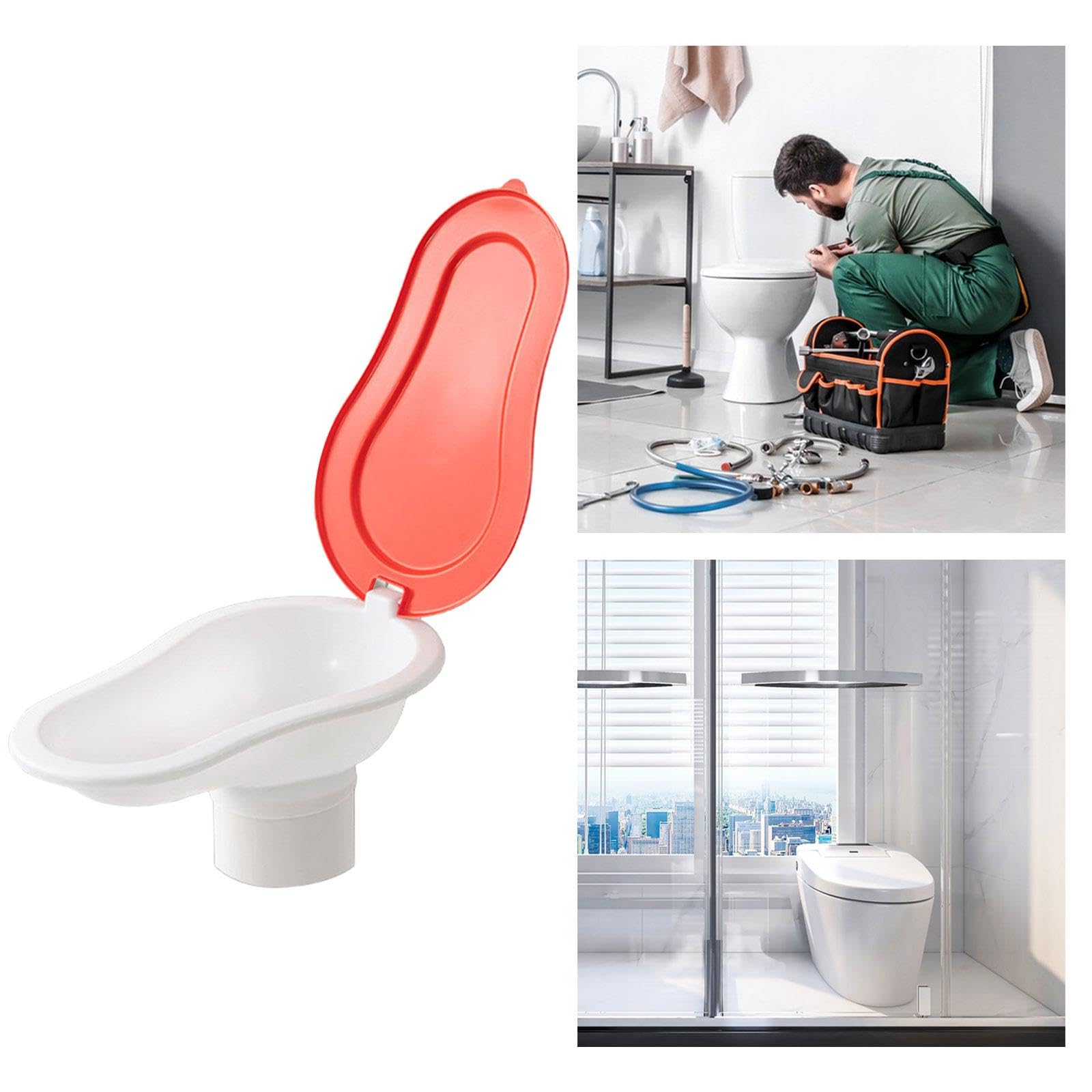 kowaku Portable Outdoor Commode for Job Sites - Quick Assembly and Compact Design, Red Lid