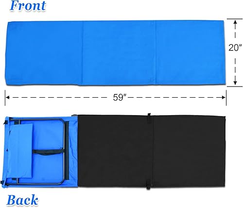 Miniatura 2 de Strong Camel Tumbona reclinable portátil para playa, tapete de playa, piscina, silla de descanso (azul claro)