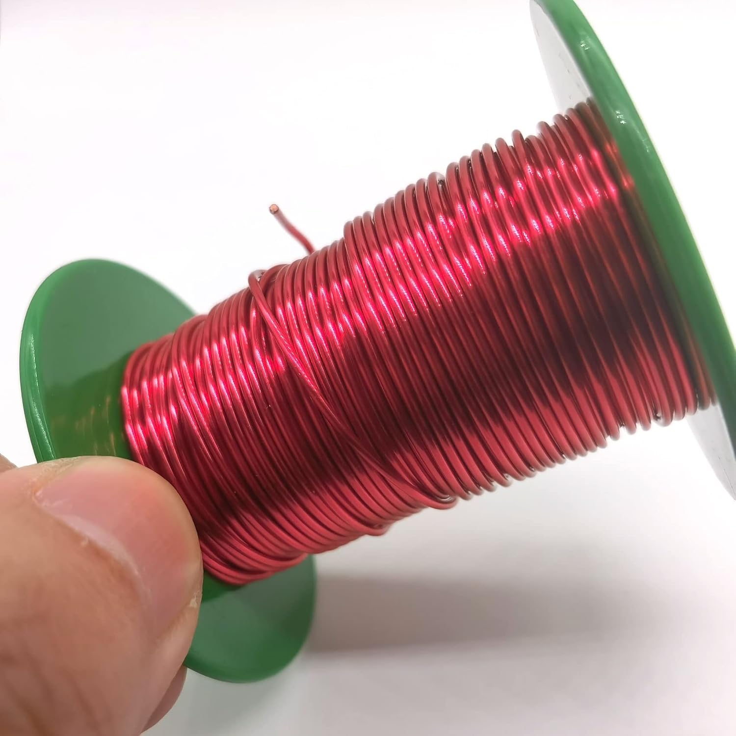 Magnet Coil Copper Wire 26AWG 32AWG 38AWG 0.15mm 1mm 0.09mm 0.11mm 0.16mm Red Copper Wire QA-1/155 for Inductors (Color : OD 0.16mm, Size : Weight 100g)