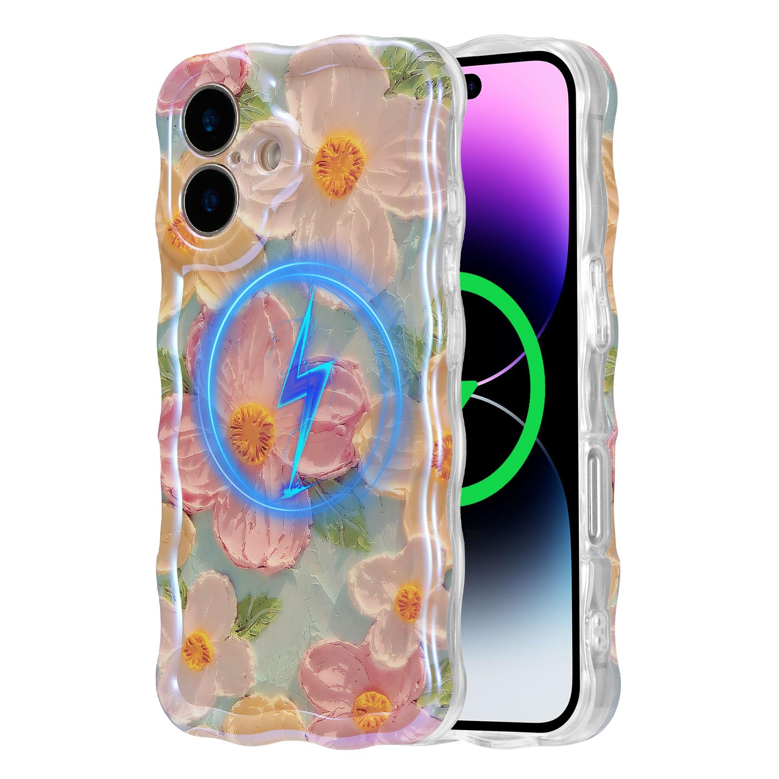 EYZUTAK Case For IPhone 17, Compatible With MagSafing Colorful Oil