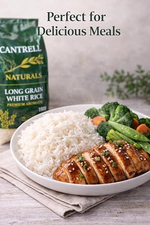 Jasmine Rice 2.2 LB (1kg) Premium Long Grain White Rice- non GMO, Imported- Cantrell Naturals
