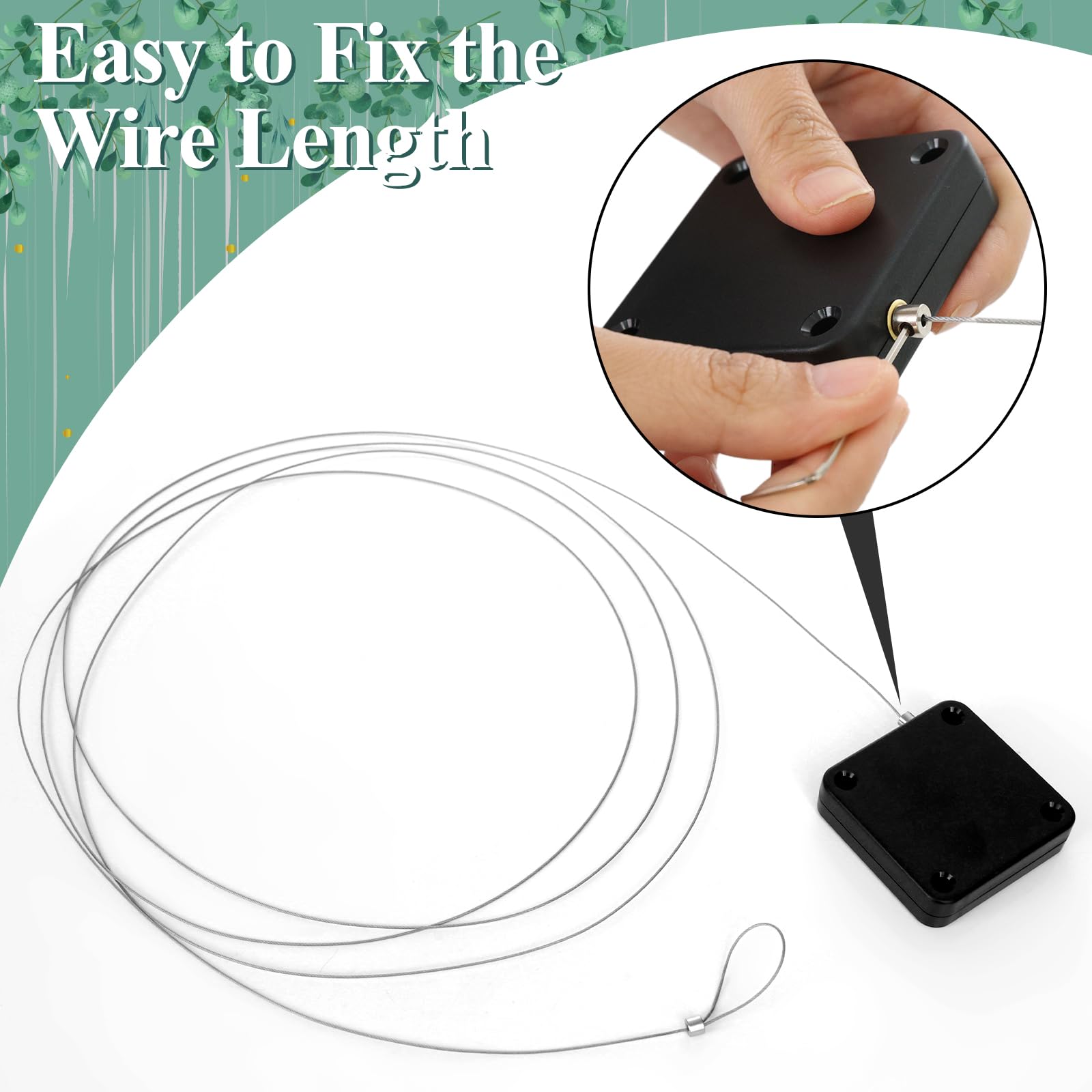 Long Range RC Control Remote Keeper Security Cable Lock - 5ft Coiled Tether  For TV Remote Controls & Small Devices Remote Control Security Lock