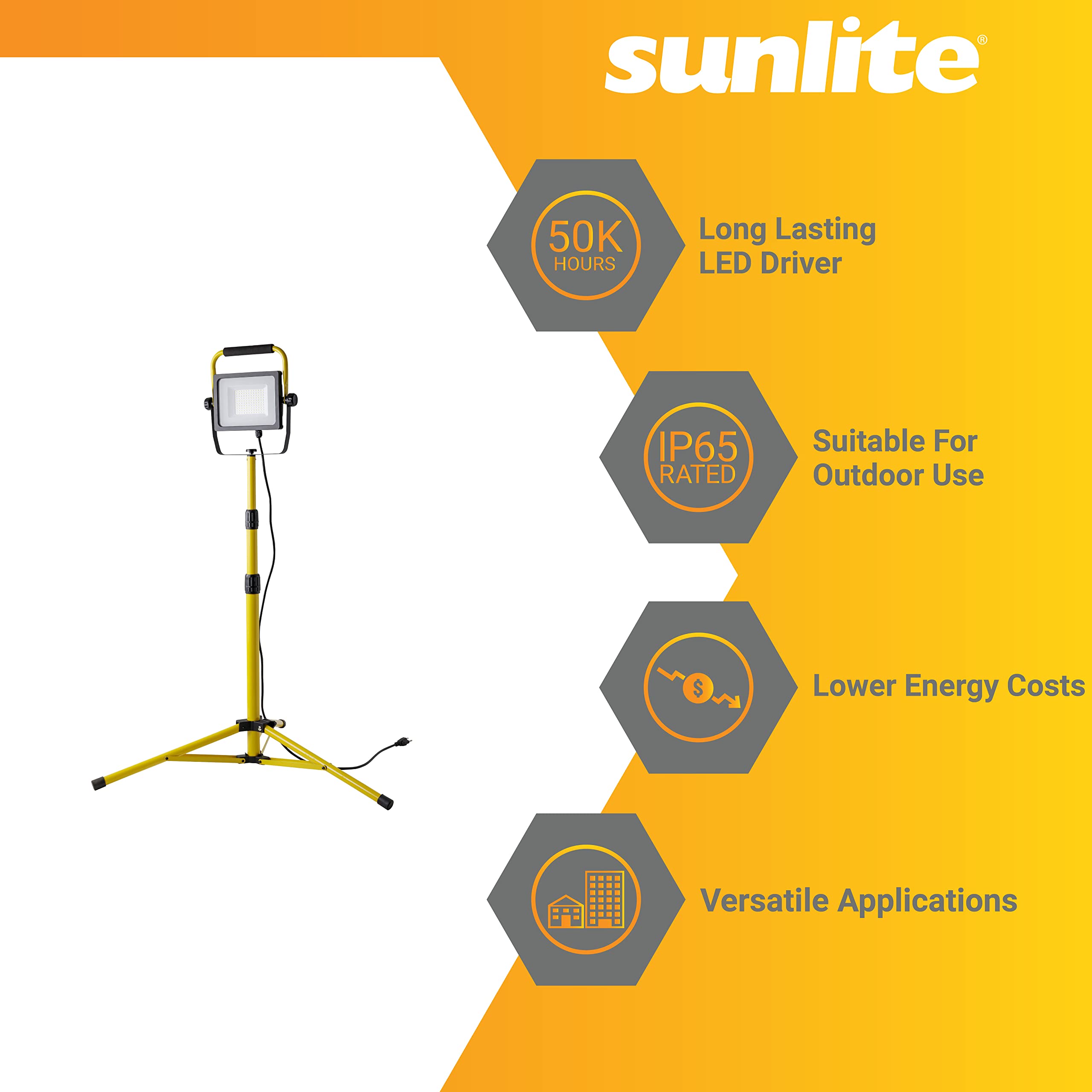 Amazon.co.jp: Sunlite 88176 LED ポータブル 建設作業灯 三脚