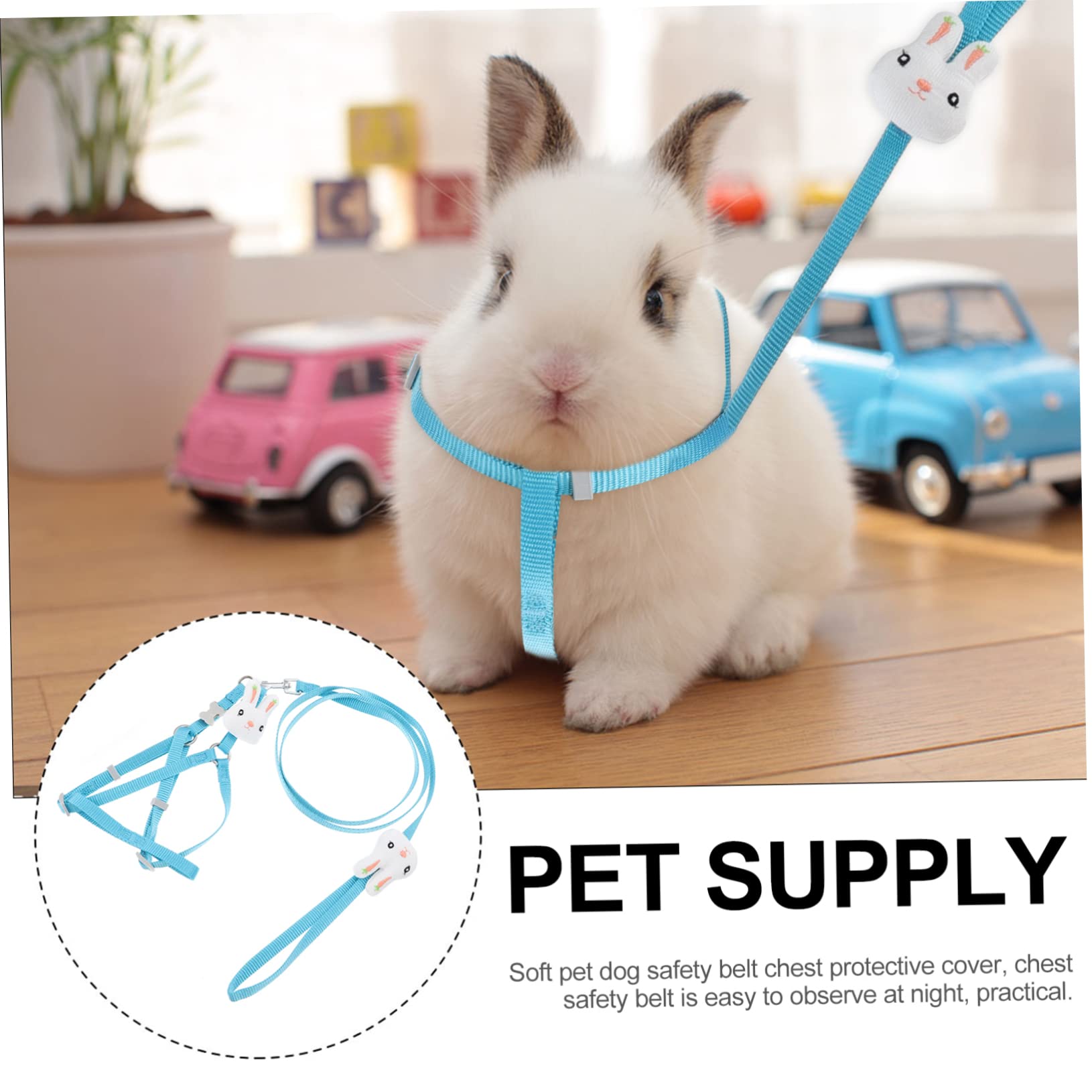 BESPORTBLE Cartoon Dog Vest Harness Leash for Puppy Cat Leash Pet Supply Wear-Resistant Ideal for Playtime