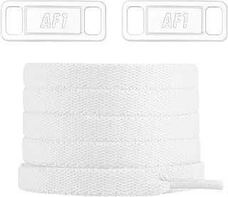 YLOKO Flat Shoelaces for Air Force 1 with AF1 Charms, 54” Original Replacement Shoe Laces for Sneakers