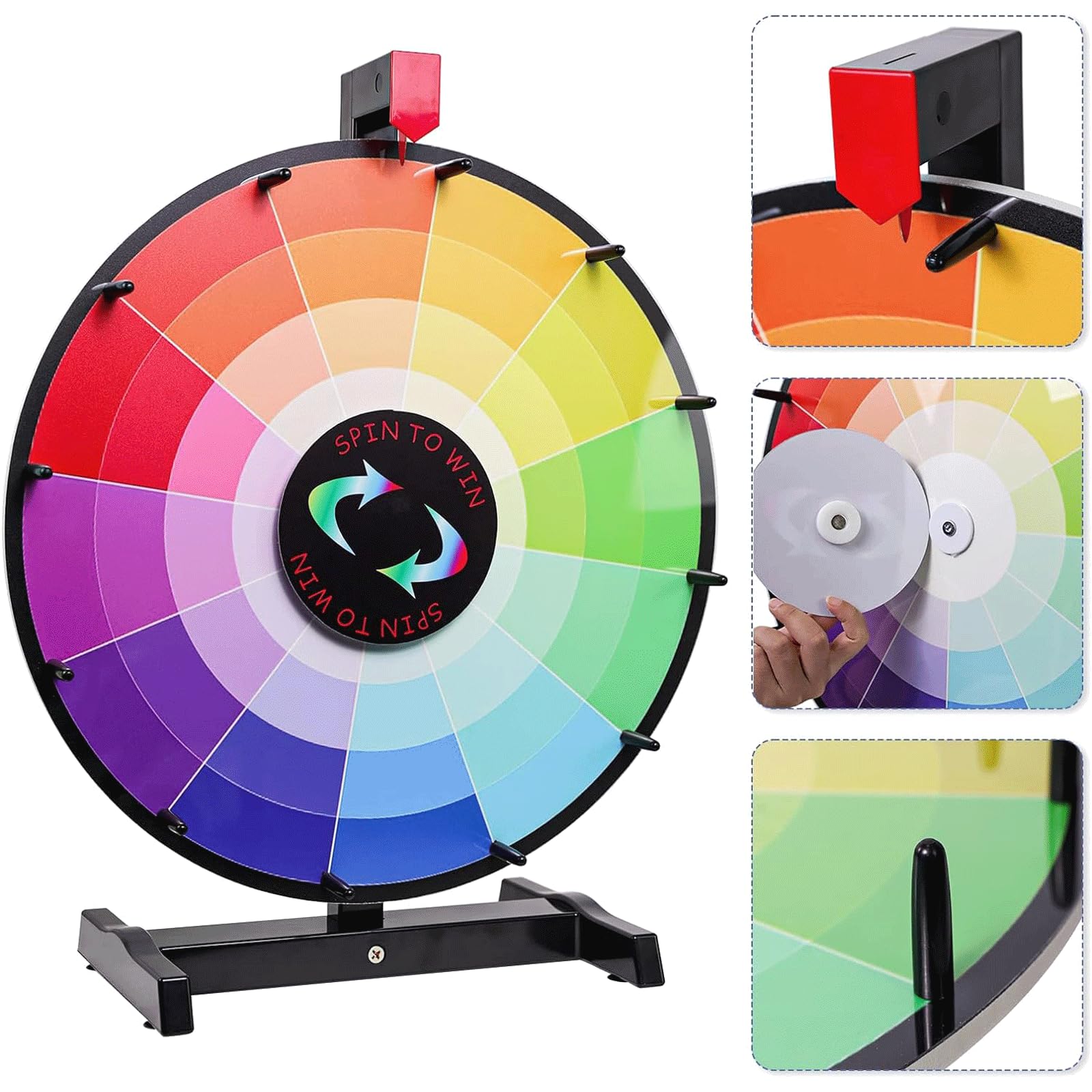 MObyat Preisrad 12 Slots Tabletop Spinning Prize Wheel Casino Prize Wheels to Dry Eraselottery Turntable for Pub Trade Show Carnival Party Schicksalsrad