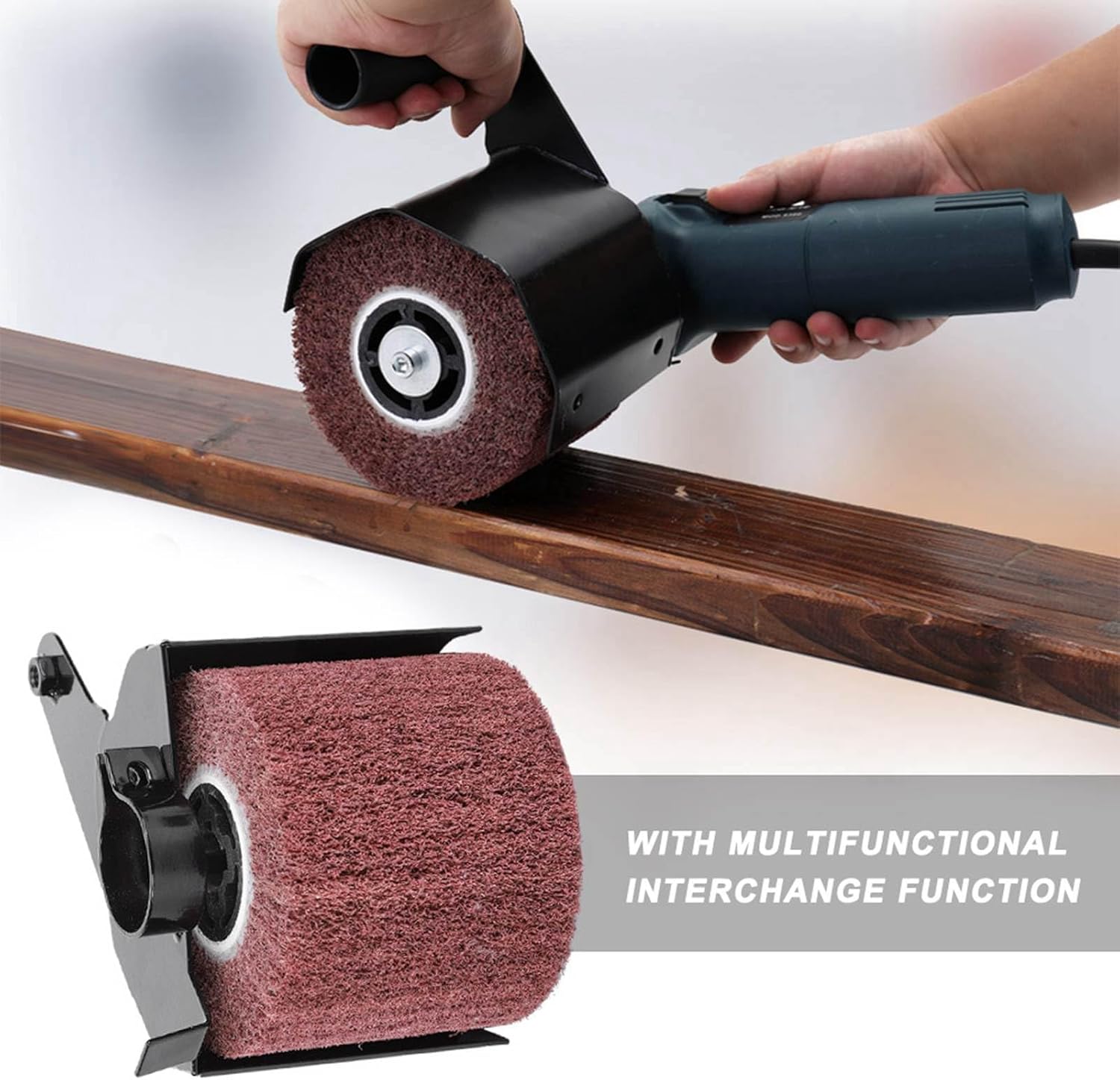 Burnishing Polishing Machine Attachment Kit for Angle Grinder Conversion, an Electric Sander Polisher with Accessories for Metal and Wood Finishing