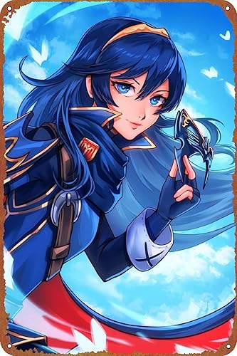 Lucina - Cartel de metal de anime para colgar en la pared de la cocina, póster de pared para garaje, cafetería, bar, pub, arte rupestre, placa