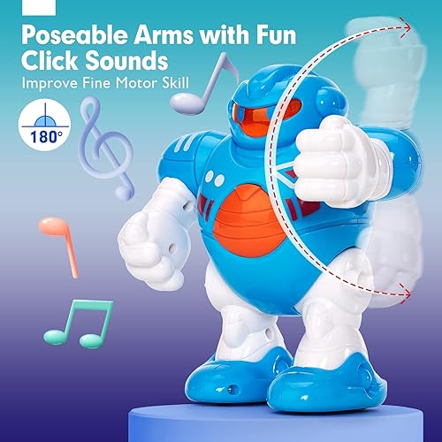 Miniatura 4 de Juguetes para bebés de 6 a 12 meses  Robot de actividades para caminar junior con música, sonidos, luz, funciones interactivas  Juguetes para bebés