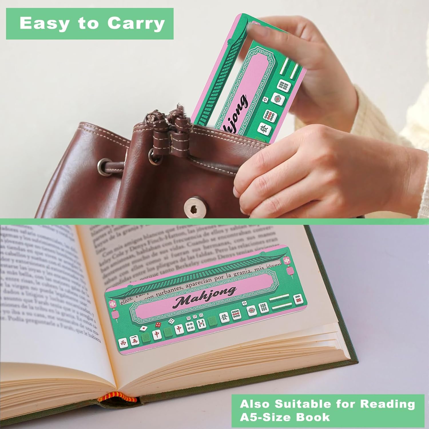 4 Pcs Mahjong Line Reader, Mahjong Card Guide and Line Finder for NMJL Card Beginners Seniors Must Have, Friendly Travel, Parties, Game Nights Rules Helper & Mahjong Accessories Gifts
