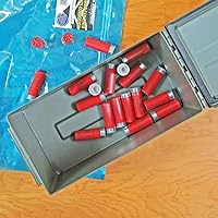 Vista 4 de BOOMSTICK Caja de almacenamiento de munición, lata de munición con cerradura, contenedor de munición apilable para munición de escopeta y pistola