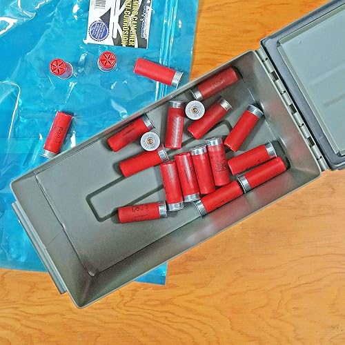 Miniatura 4 de BOOMSTICK Caja de almacenamiento de munición, lata de munición con cerradura, contenedor de munición apilable para munición de escopeta y pistola,
