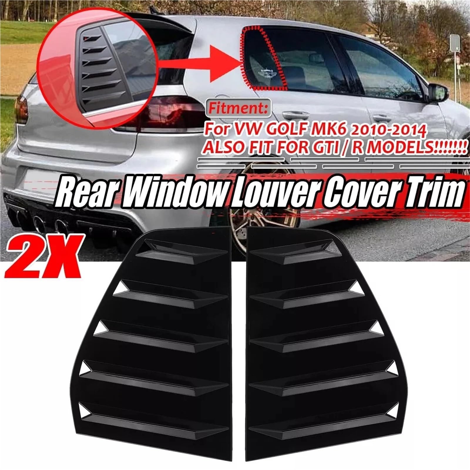 Spojlery tylne Do VW Golf 5 6 7 MK5 MK6 Spojler samochodowy | MK7 MK7.5 2003-2020 Tylne Boczne Wykończenie Okna Spoiler 1 Para Roleta Okienna