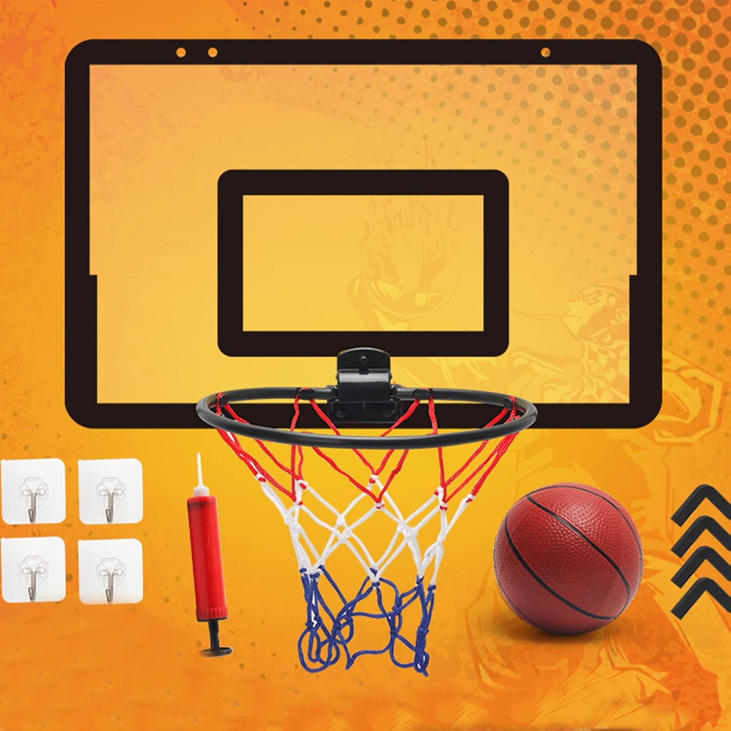Mini Basketball Hoop Set for Kids and Adults Door Room Basketball Hoop,Punch Hanging Type Mobile Mini Basketball Hoop for Door