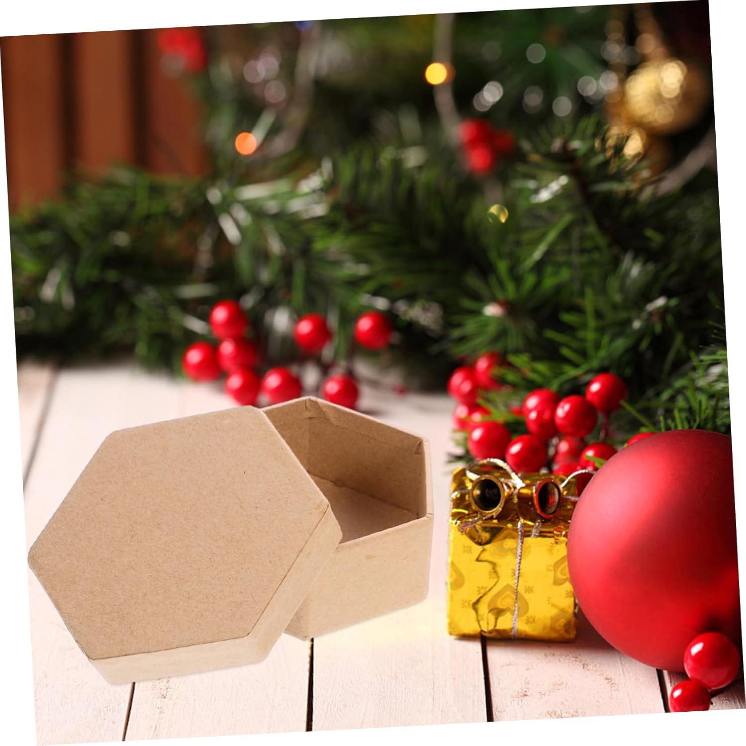 Cabilock 1set Shaped Kraft Paper Storage Box Set Diy Painting Containers for Party Favors and Weddings and Festivals Unique Decorative Wrapping