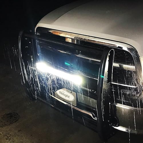 Miniatura 7 de Nilight - Barra de luz LED 18004C-A de 20 pulgadas, 288 W, combinación de puntos de inundación de triple fila de 28800 lúmenes, luces de conducción