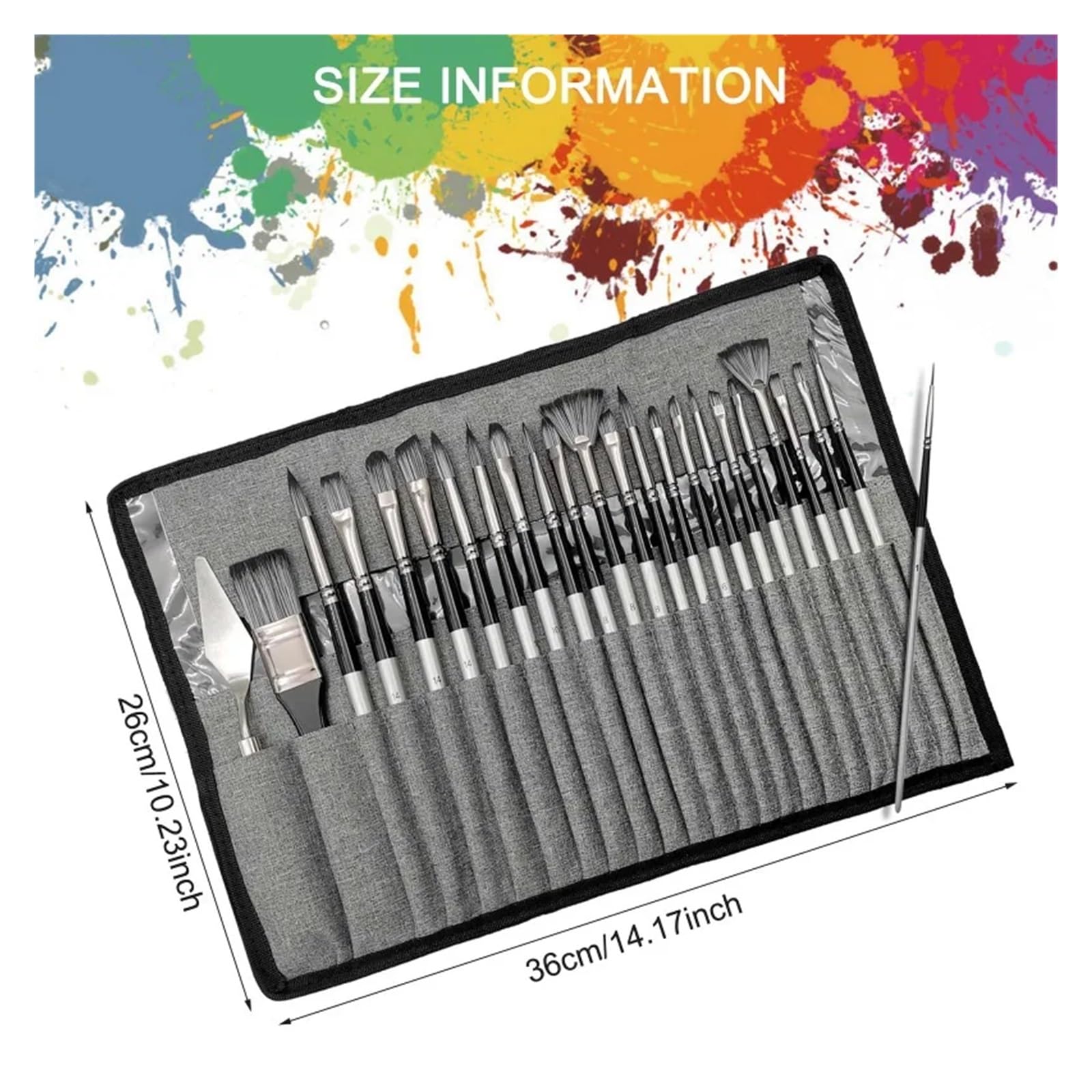 Pinselset Pinsel Pinsel Set mit 24 Stück for Malen von Ölfarben, Aquarellfarben