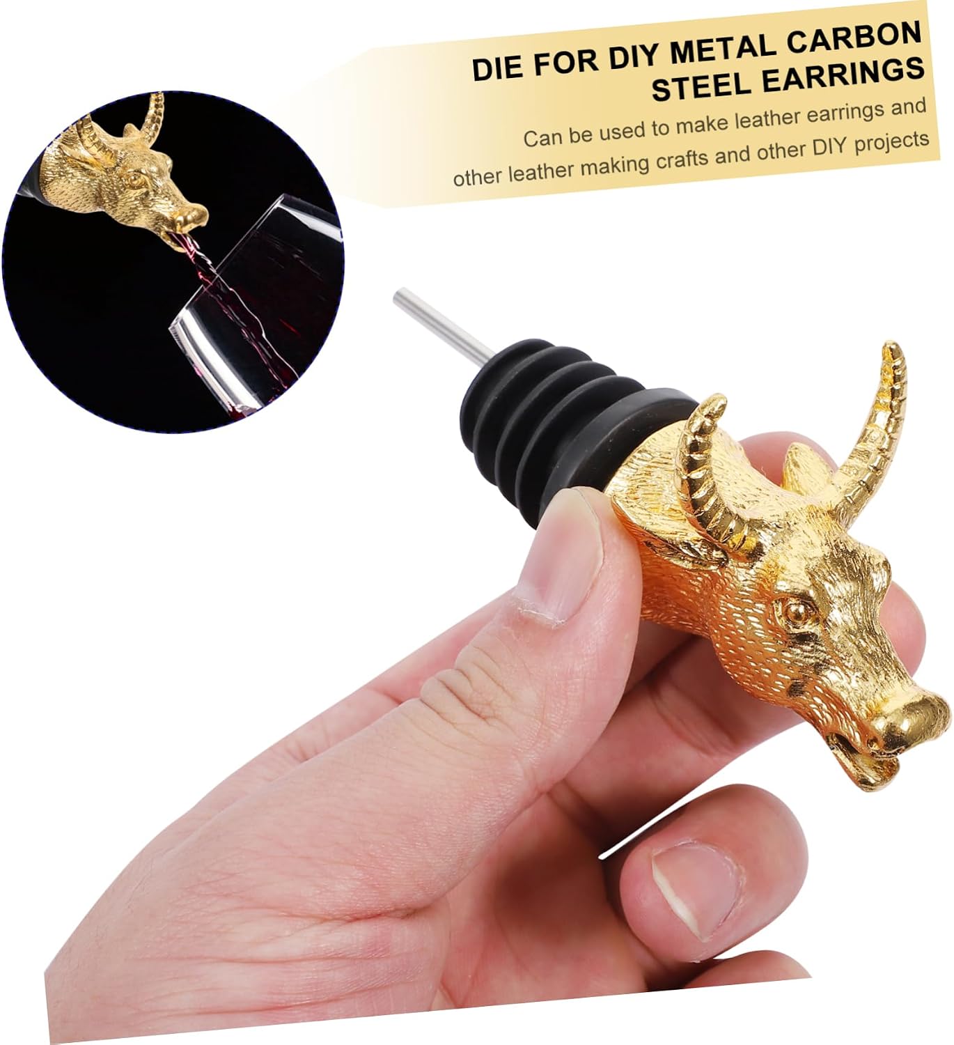 Alipis 1pc Animal-themed Zinc Alloy Wine Pourer Aerator Unique for Effortless Pouring and Aeration of Wine Liquor and Oil Bottles and Easy to Clean