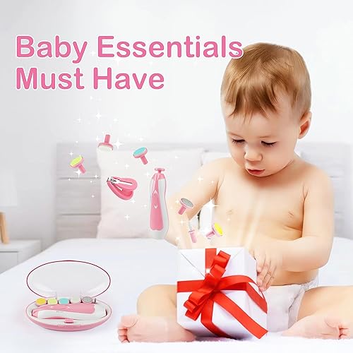 Miniatura 7 de OTTOLIVES Cortauñas eléctrico para bebés recién nacidos, juego de cortaúñas seguro para bebés con luz y 6 cabezales de repuesto, lima de uñas para